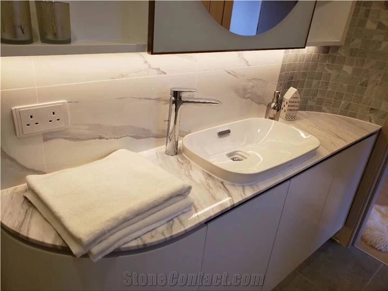 Volakas White Bathroom Vanity Top Bathroom Counter