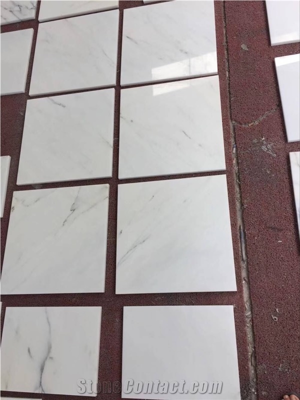 White Marble Calacatta Marble Flooring Tile