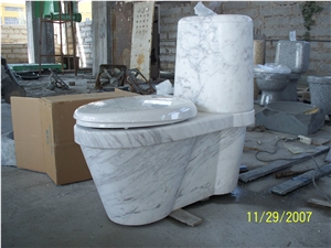 White Marble Natural Stone Toilet Yellow Toilet