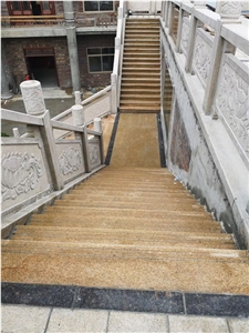 Yellow Granite Flooring Step Raiser Tread Gold