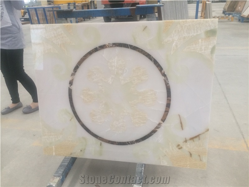 Waterjet Marble Home Decor, Beige Marble Home Decor