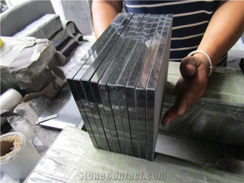 China Shanxi Absolute Black Granite Thin Tile Wall