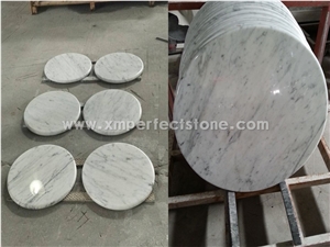 Bianco Carrara Marble Tabletops Polished