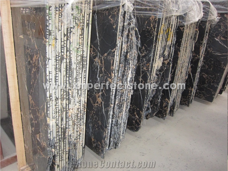 China Black Gold Marble, China Portoro Marble