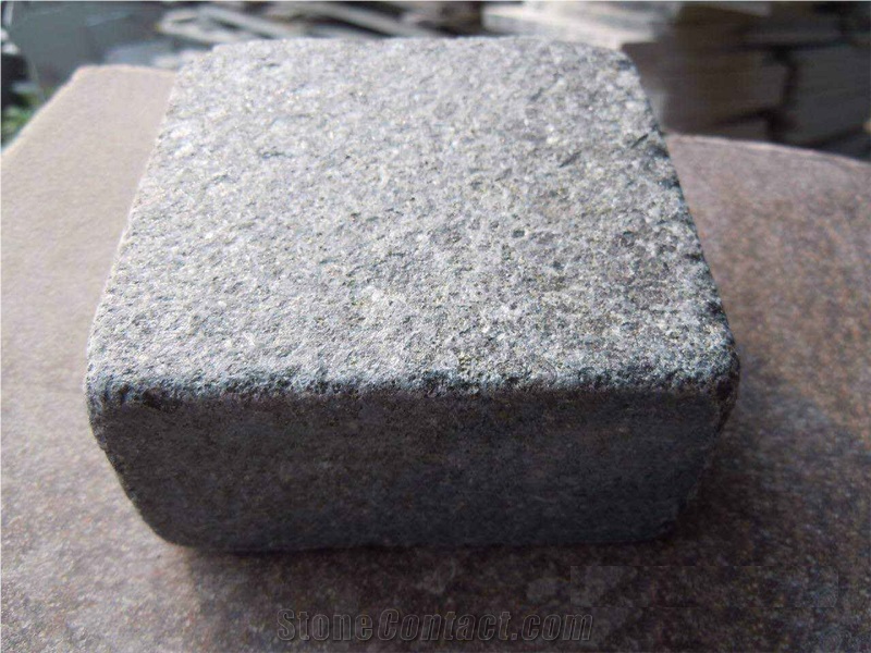 G684 Black Basalt Paving ,Black Basalt Cube Stone