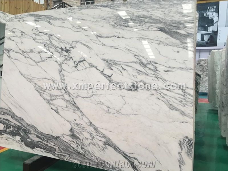 Italy Statuario White Marble Slabs