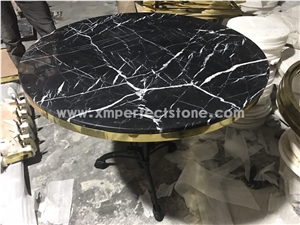 Nero Black Marquina Marble Table Tops