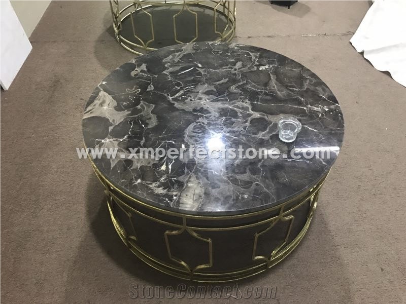 Nero Marquina Marble Style Table Tops