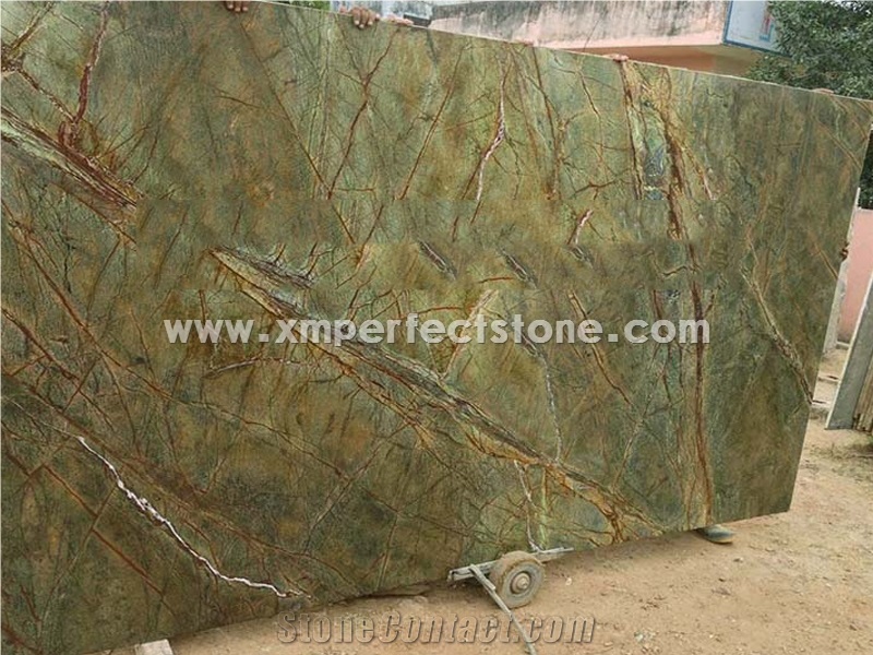Rainforest Green Marble Countertop Prefab
