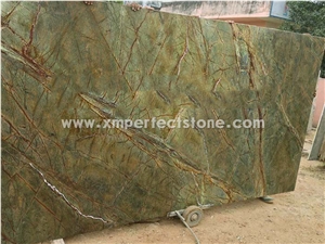 Rainforest Green Marble Countertop Prefab