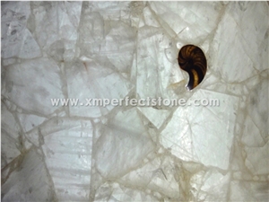 White Crystal Semiprecious Slabs Nice Slab