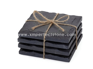 Wholesale Rectangle Black Slate Plate Stone Plate