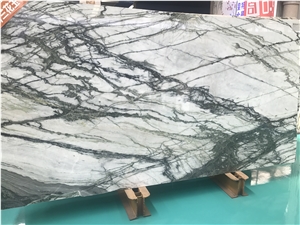 Clivia White-Green Marble Slabs Cheap Factory Marble