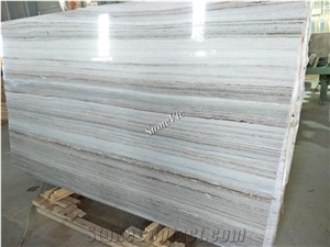 Chine Wood Gray Marble Slabs, Grey Wood Grain Marble