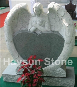 Angel with Heart Tombstone Cemtery Tombstone