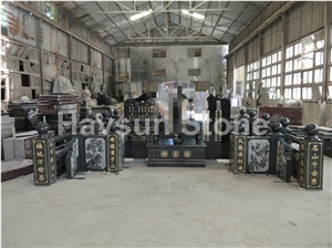 Black Chinese Style Tombstones/Monuments/Grave