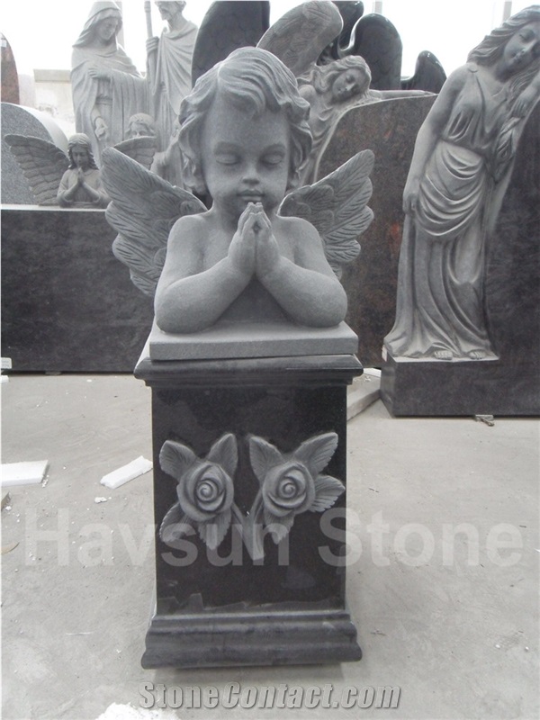 Cherub Angel Memorial Monument/ Headstone for Baby