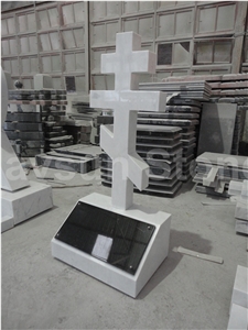 Cross Grey Double Monuments/Headstones/Tombstones