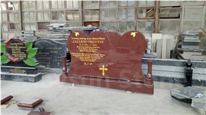 Double Heart Memorial Monument/Headstone Tombstone