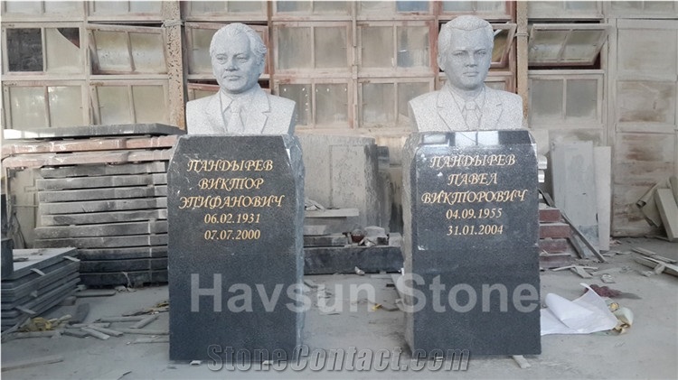 Engraved 3d Face Bust/Portrait Headstone/Tombstone/Monument