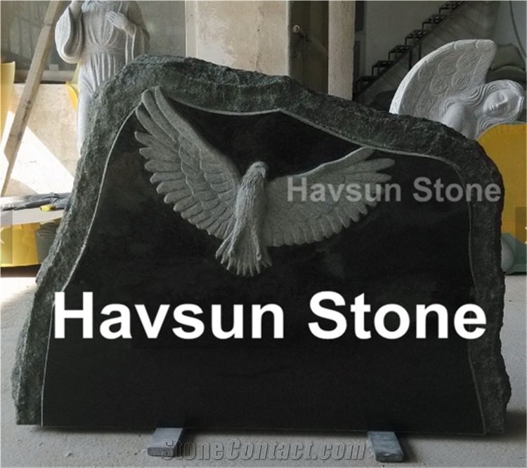 Engraved Eagle Headstone/Monument/Tombstone