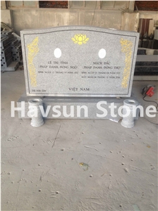 Grey Headstone Single Upright Monuments 4 Vietnam