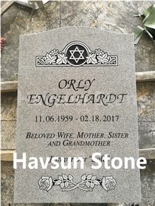 Jewish Style Grey Monument, Tombstone, Headstone