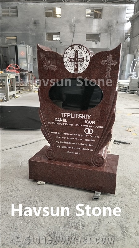 Red Jewish Style Mounument/Tombstone/Headstone
