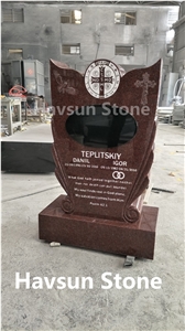 Red Jewish Style Mounument/Tombstone/Headstone