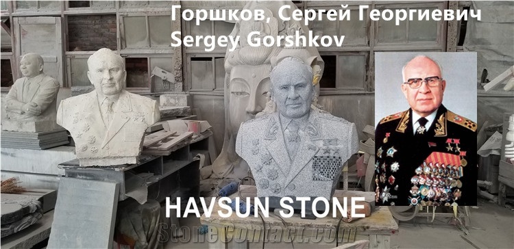 Sergey Gorshkov Memorial Bust Headstone Monument