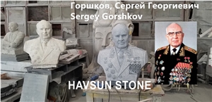 Sergey Gorshkov Memorial Bust Headstone Monument