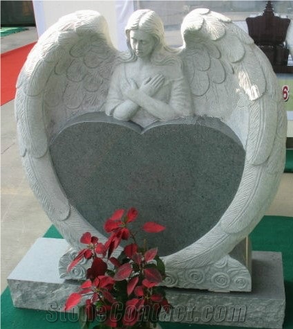 White Angel Heart Headstone/Tombstone/Monument