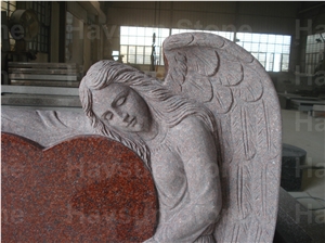 White Angel Heart Headstone/Tombstone/Monument