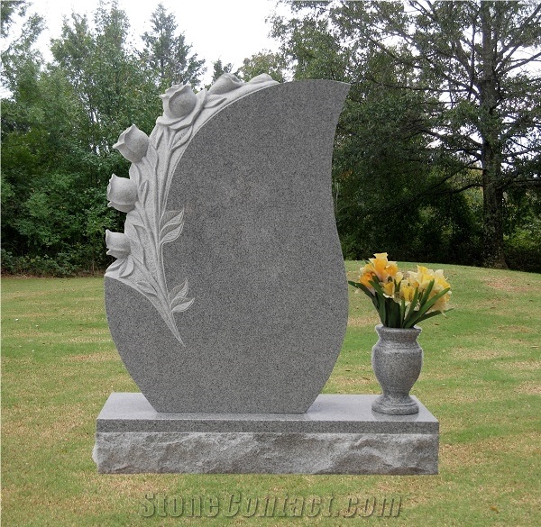 White Color Rose Tombstone, Monument, Headstone