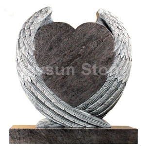 Wings Heart Carving Headstone/Monument/Tombstone
