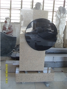 Yellow/Beige Granite Headstone Monument Tombstone