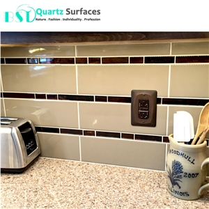 Multi-Colored Beige Quartz Engineered Stone
