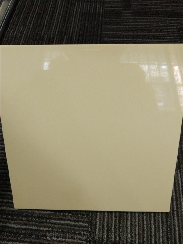 Plain Cream Colored Quartz Beige Slabs From China Plain Cream Colored Quartz Beige