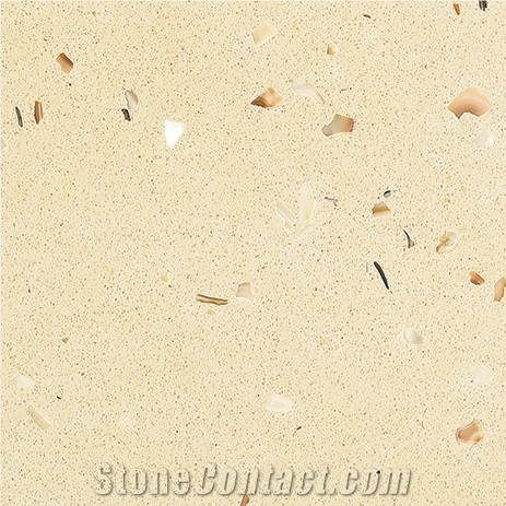 Shell Beige Quartz Slab/ Engineered Quartz Stone