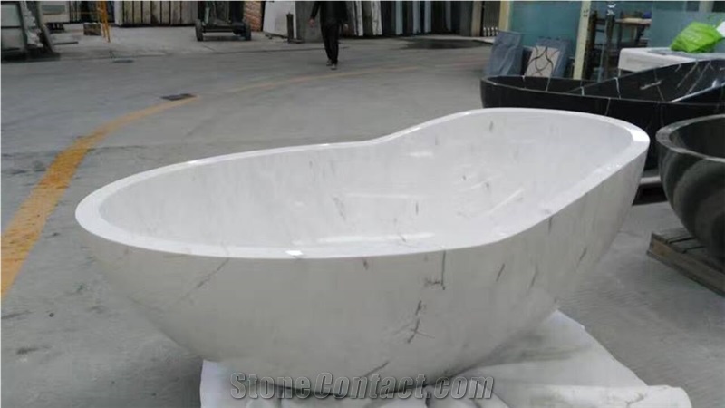 Bianco Carrara White Marble Bathtub,Marble Bathtub