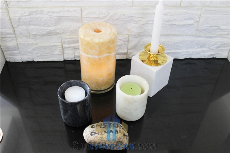 Black Marble Candle Holders,Toothbrush Holders