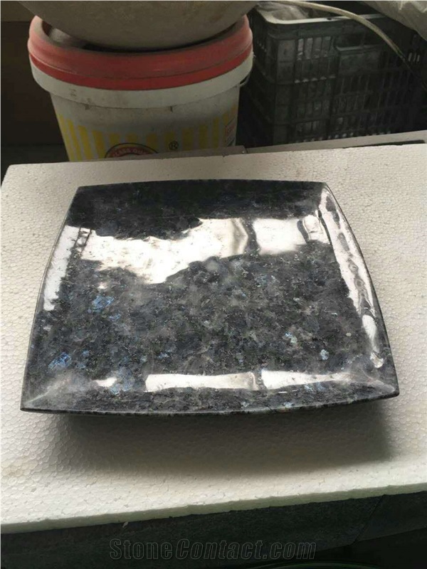Blue Pearl Granite Plate Dishes Round Trays