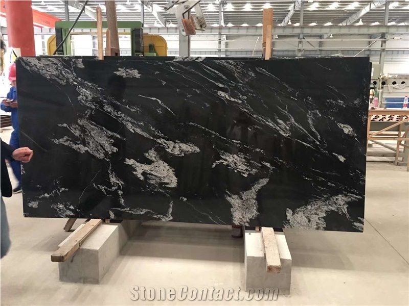 Brazil Cosmos Black Granite Big Gangsaw Slab