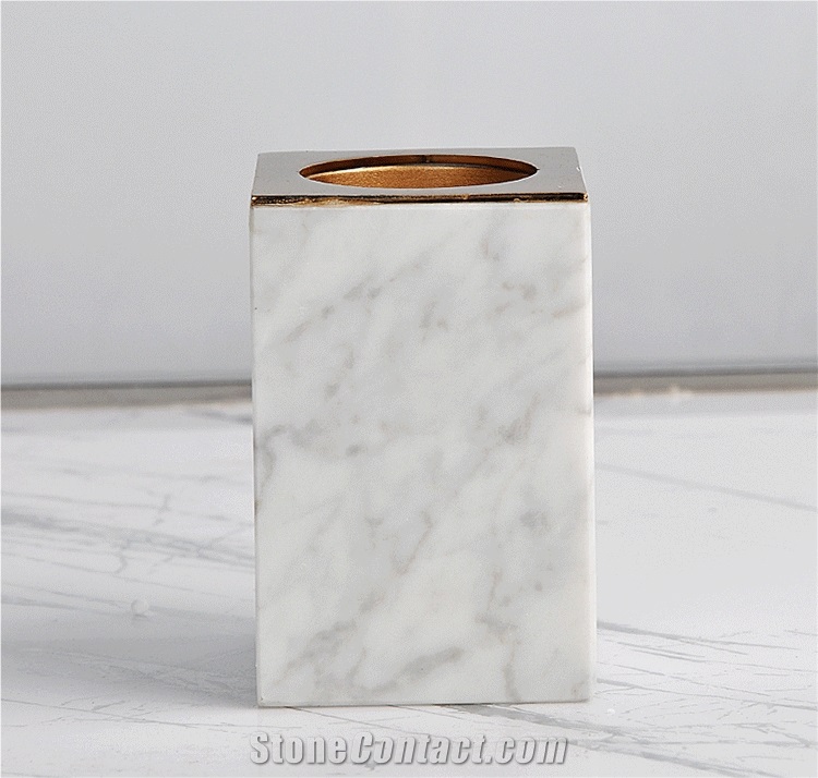Carrara Marble Candle Holder Stone Candlestick