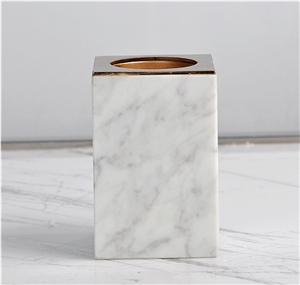 Carrara Marble Candle Holder Stone Candlestick