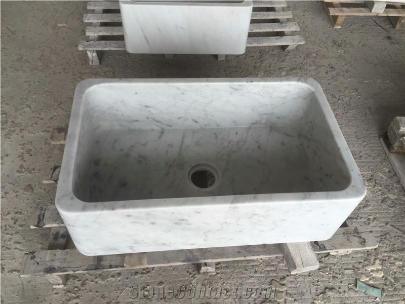 Carrara White Farm Sinks, White Marble Farm Sinks