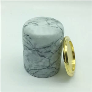 Carrara White Marble Bathroom Accessories Sets