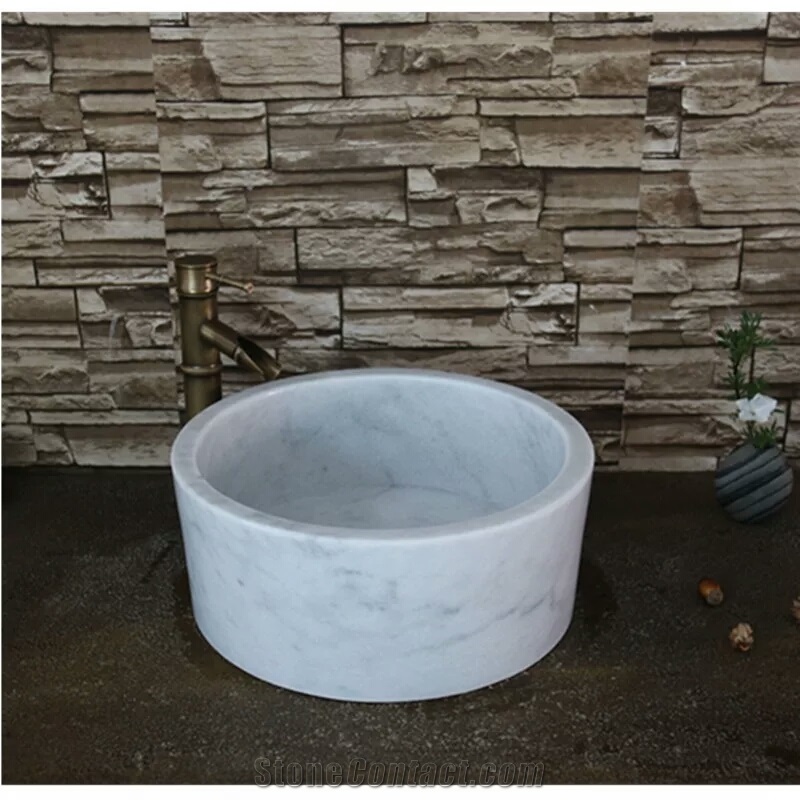 Carrara White Marble Sinks,Marble Bathroom Basins