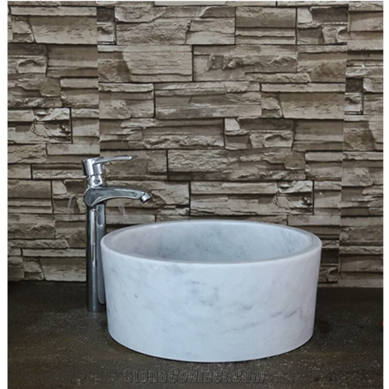 Carrara White Marble Sinks,Marble Bathroom Basins