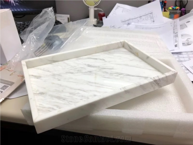 White Carrara Marble Tray,Bath Canister,Dispenser,Toothbrush Holders,Soap  Box for Hotel Bathroom Accessories from China 
